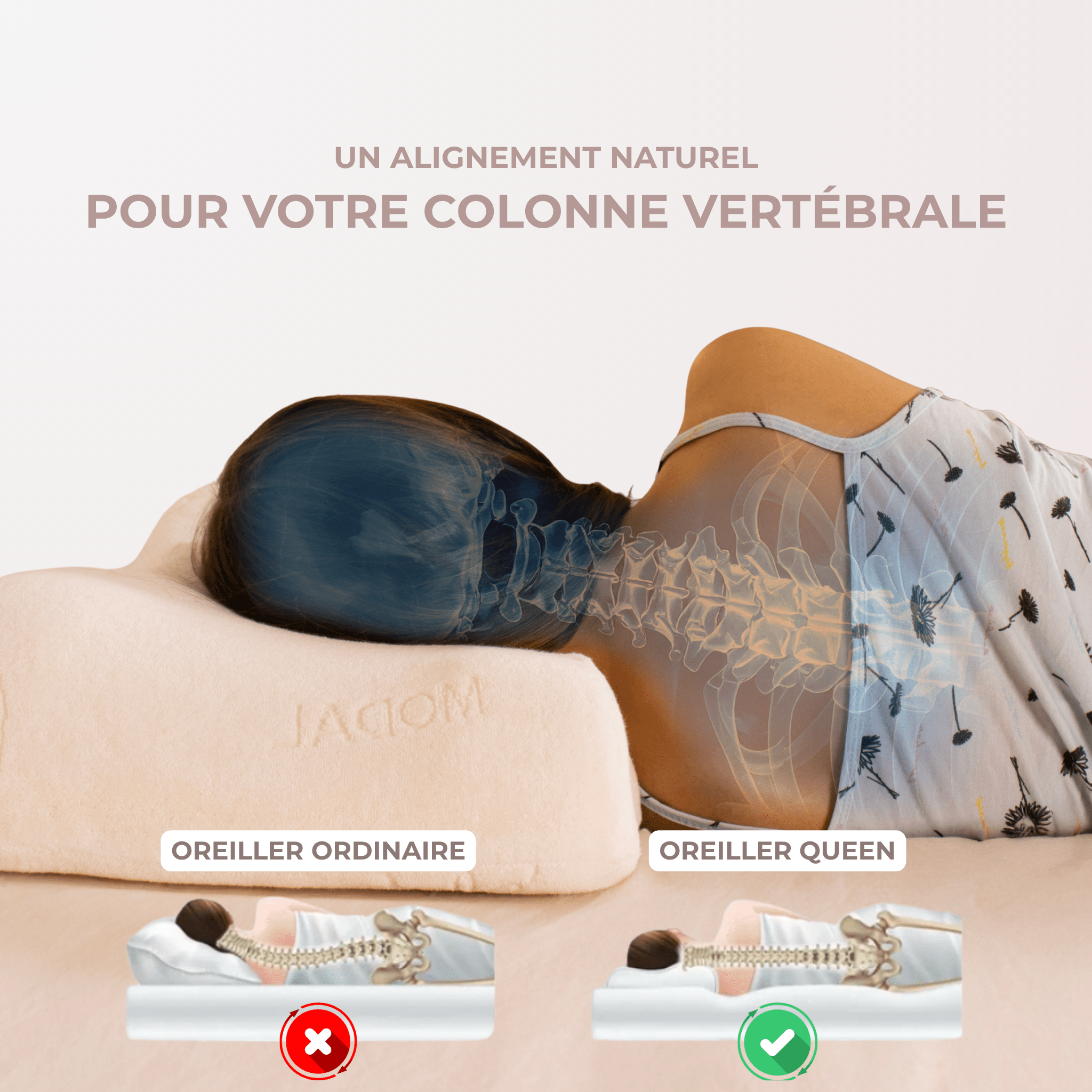 Oreiller Beauté Anti - Rides Queen™ - My Beauty Sleep